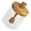 Honigglas aus Glas mit Holzlöffel, 500 ml 1