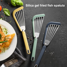 Stainless Steel Frying Spatula with Silicone Handle