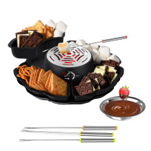 Poaug S'mores Maker & Fondue Set, Stainless Steel, 4Trays
