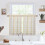 Halbtransparente Scheibengardinen mit Büffelkaromuster, 66 cm breit x 91 cm lang, Set 1