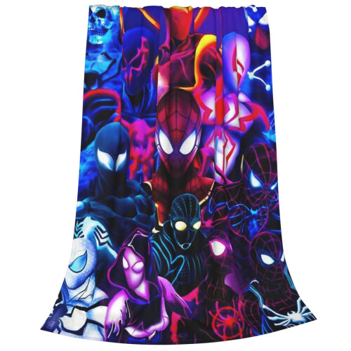 Manta de flanela macia do anime Homem-Aranha no Aranhaverso, 152 x 127 cm (60 x 50 polegadas). 1