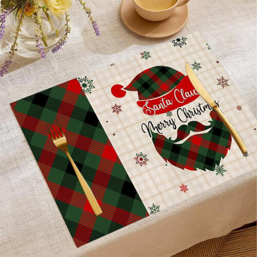 Hittebestendige en antislip kerstplacemats (4 stuks)
