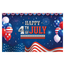 4th of July Gnome Banner Decorative Cloth 180x110cm