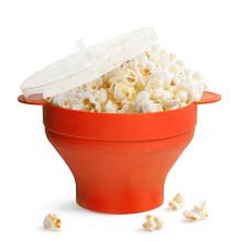 Bol à popcorn en silicone pour micro-ondes 14,5 x 26 cm