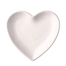 OUNONA heart-shaped ceramic serving plate 10-inch