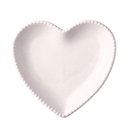 OUNONA heart-shaped ceramic serving plate 10-inch