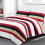 Ensemble de courtepointe réversible en coton pour lit simple 2 pièces 1
