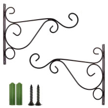 Supports pour plantes suspendues, pour étagère murale, clôture ou jardin (lot de 2)