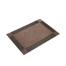 YOBOLK Vinyl Placemats Set of 6 Brown 17.7 x 11.8 in