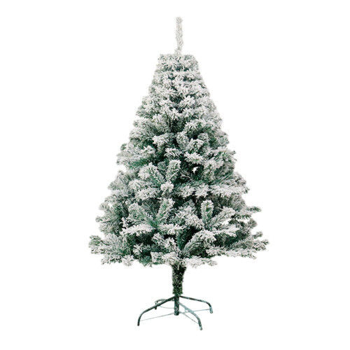 4ft Flocked PVC Christmas Tree with Metal Stand