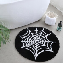 Halloweenská rohožka s lebkou, polyesterový savý kuchyňský koberec