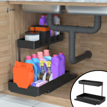 Organizator de raft pentru chiuvetă XOAIHY – extensibil în formă de L