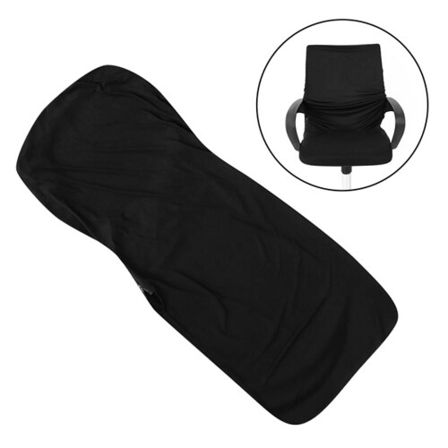 Housse de chaise de bureau noire élastique pour fauteuil pivotant