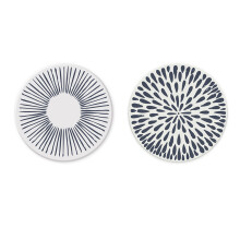 Lot de 2 sous-verres ronds en diatomite