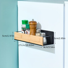 Magnetic Stainless Steel Kitchen Storage Rack with Drawer