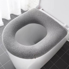 Knitted Toilet Seat Cover – Thick Plush, Washable, 44x36