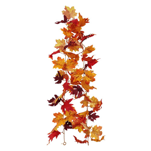 Guirlande de feuilles d'érable artificielles 1,77 m