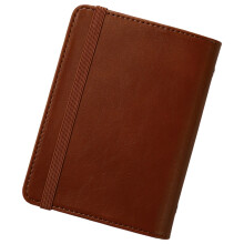 5-Ringe-Notizbuch aus PU-Leder mit 80 Blatt,-braun