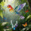 Colorful Acrylic Rainbows Bird Wind Chimes Reflect Sunlight For 4