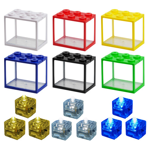 Fashion Small Betta Tanks Stackable Design 6 Holes High-5 1
