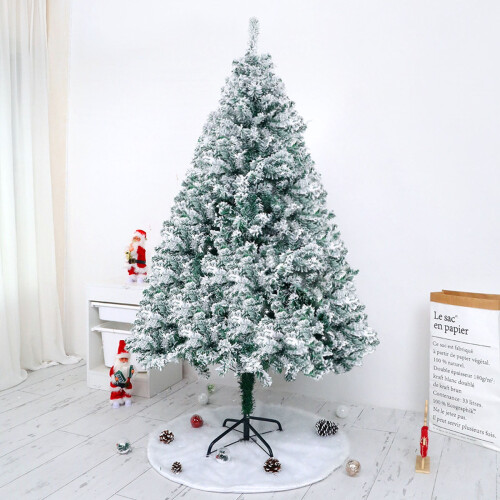 4ft Flocked PVC Christmas Tree with Metal Stand 2