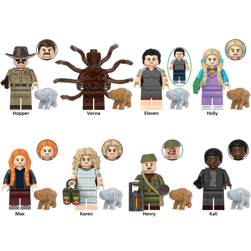 Bonxaif 8Pcs Stranger Things Hopper Henry Series Figures Bricks Uk Priority Delivery