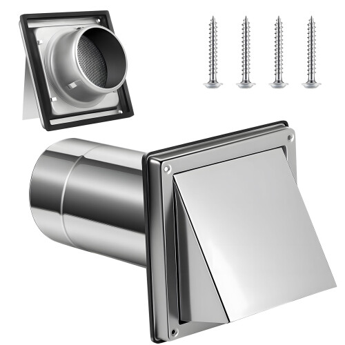 4inch Metal Exhaust Vent Cap Set Includes Accessories