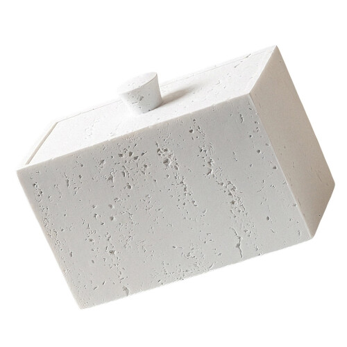 Space Saving Resin Box For Cotton Swabs And Toothpicks-B
