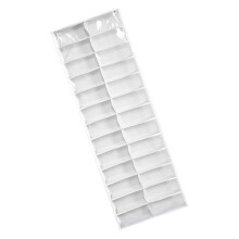 Space Saving 26 Pocket Door Hanging Planner Clear Pouches-White