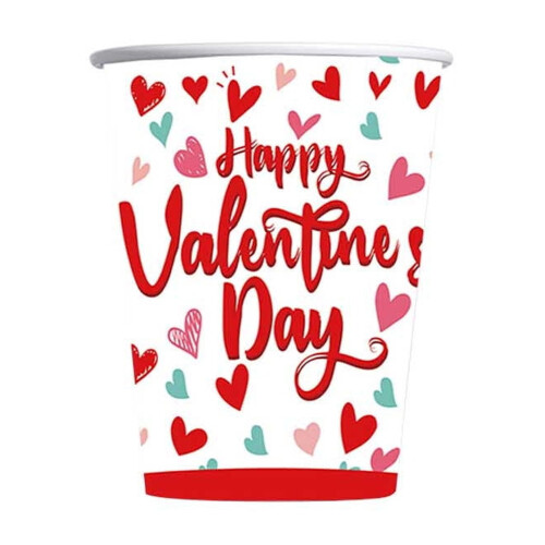 Valentinstag-Pappbecher, 20er-Packung, 9 oz (ca. 270 ml) 1