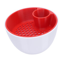 Doppelkammer-Pistazien-Schüssel 2in1 Snack Weiß Rot