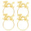 4-delte guld metal drage servietringe 5