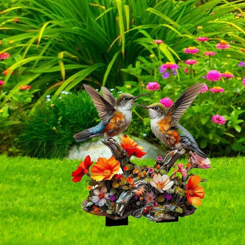 Acrylic Animal Garden Stake Weather-Resistant Double-Sided 2