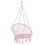 Sillón colgante - Springos - Rosa - 100% algodón - Carga máxima 150 kg - Ø 60 cm 2