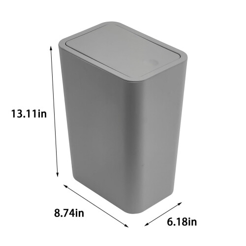 Aoujea Bathroom Trash Can with Lid – Plastic Wastebasket, 2