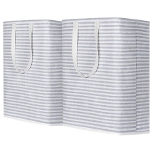 72L Freestanding Collapsible Laundry Basket 2-Pack Grey
