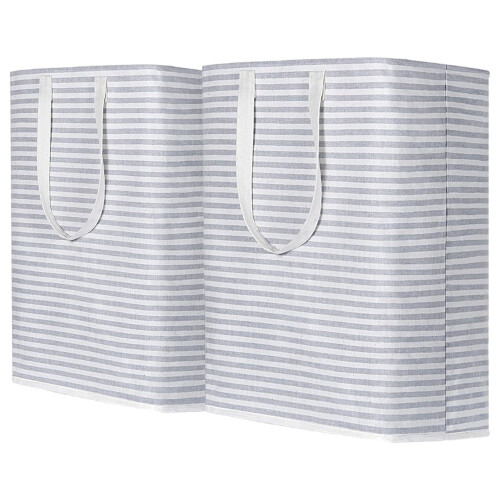 72L Freestanding Collapsible Laundry Basket 2-Pack Grey