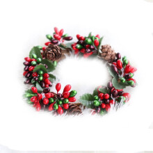 Weihnachts-Mini-Girlanden-Kerzenringhalter, 12 Stück