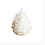 Christmas scented candle pine cone design white 1