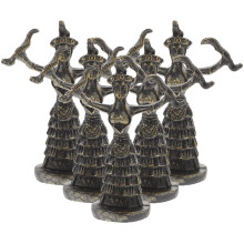 Greek Goddess Resin Statue Decor, Black, 10 x 8 x 3 cm
