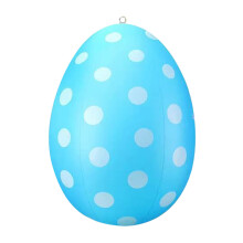 Huevo de Pascua inflable de PVC azul de 16 pulgadas