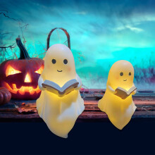 Lámpara de lectura con forma de fantasma adorable para Halloween (8,6 pulgadas)