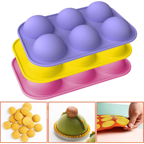 Fruit-Shaped Silicone Baking Molds3-Piece Set