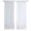 4-Pack White Semi-Sheer Voile Curtains 130x210cm 1