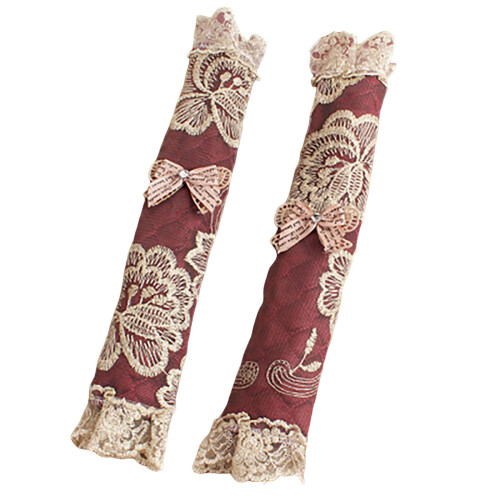 Refrigerator Handle Cover – Silk Cotton & Velvet, 27cm