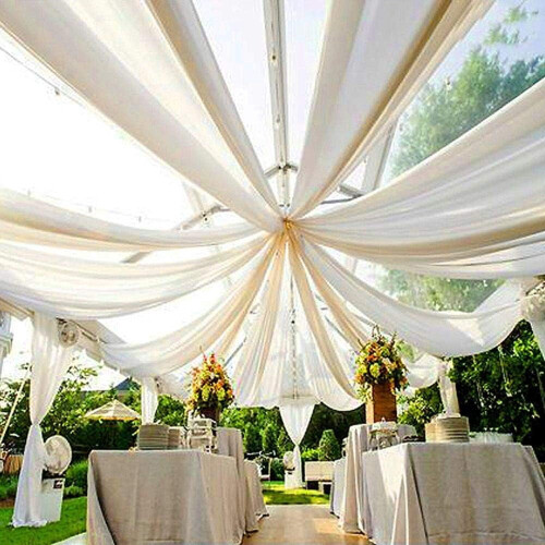 IFR Voile Ceiling Drape 10 ft x 20 ft White