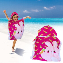 Hooded Beach Towel for Kids 120 x 60 cm Microfiber