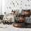 Halloween Pudebetræk Sæt 20x20 Tommer Udendørs Polyester 4