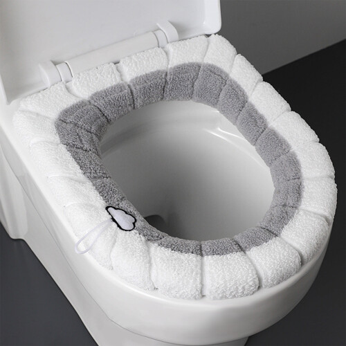 Soft Thick Washable Toilet Seat Cover – Grey, Universal 1