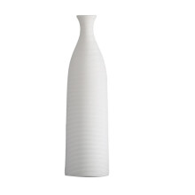 White Ceramic Small Flower Vase – 3.5 x 3.5 x 13 in